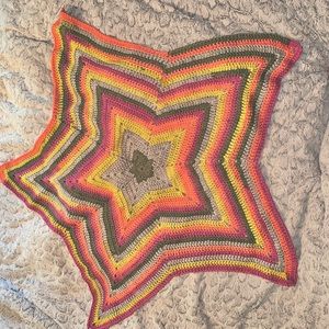 Handmade crochet Star blanket throw
